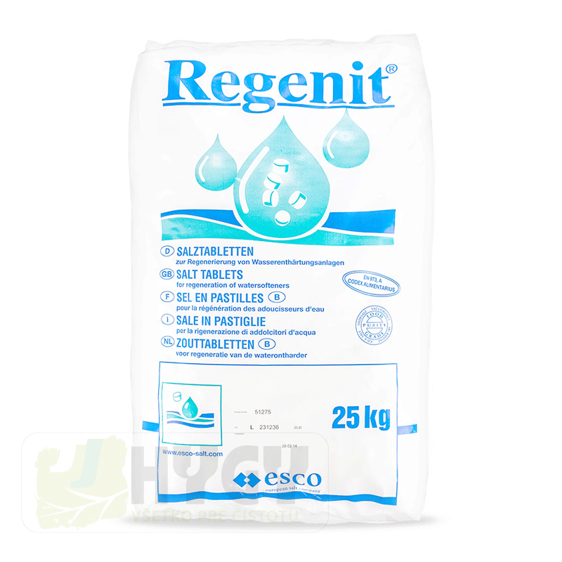 REGENIT PRÉMIOVÁ tabletovaná soľ vyrobená v Nemecku 25 kg