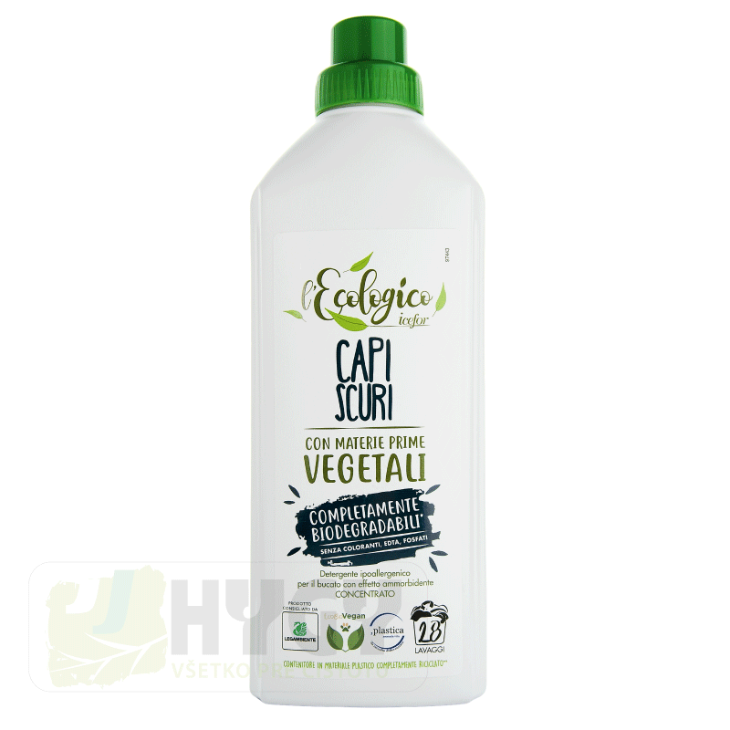 CAPI SCURI hypoalergénny prací gél na tmavú a farebnú bielizeň L’ECOLOGICO 1000 ml