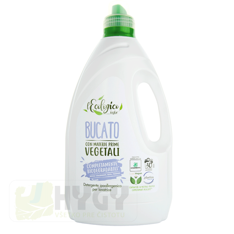 BUCATO hypoalergenní prací gel na biele a farebné prádlo L’ECOLOGICO 1500 ml